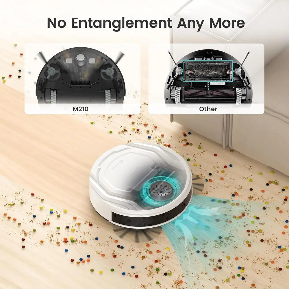 Robot Vacuum Cleaner, Strong Suction, 120 Mins Runtime, Slim, Low Noise, Automatic Self-Charging, Wi-Fi/App/Alexa Control, Ideal