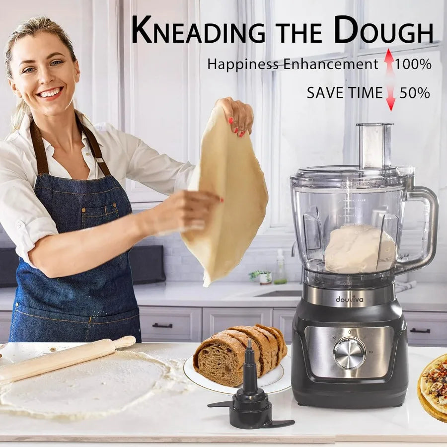 Food Processor Blender Combo 3-in-1 Countertop Blender with 8-Cup Processor Bowl Grinder 24oz To-Go Lid Cup 1000W Blenders for