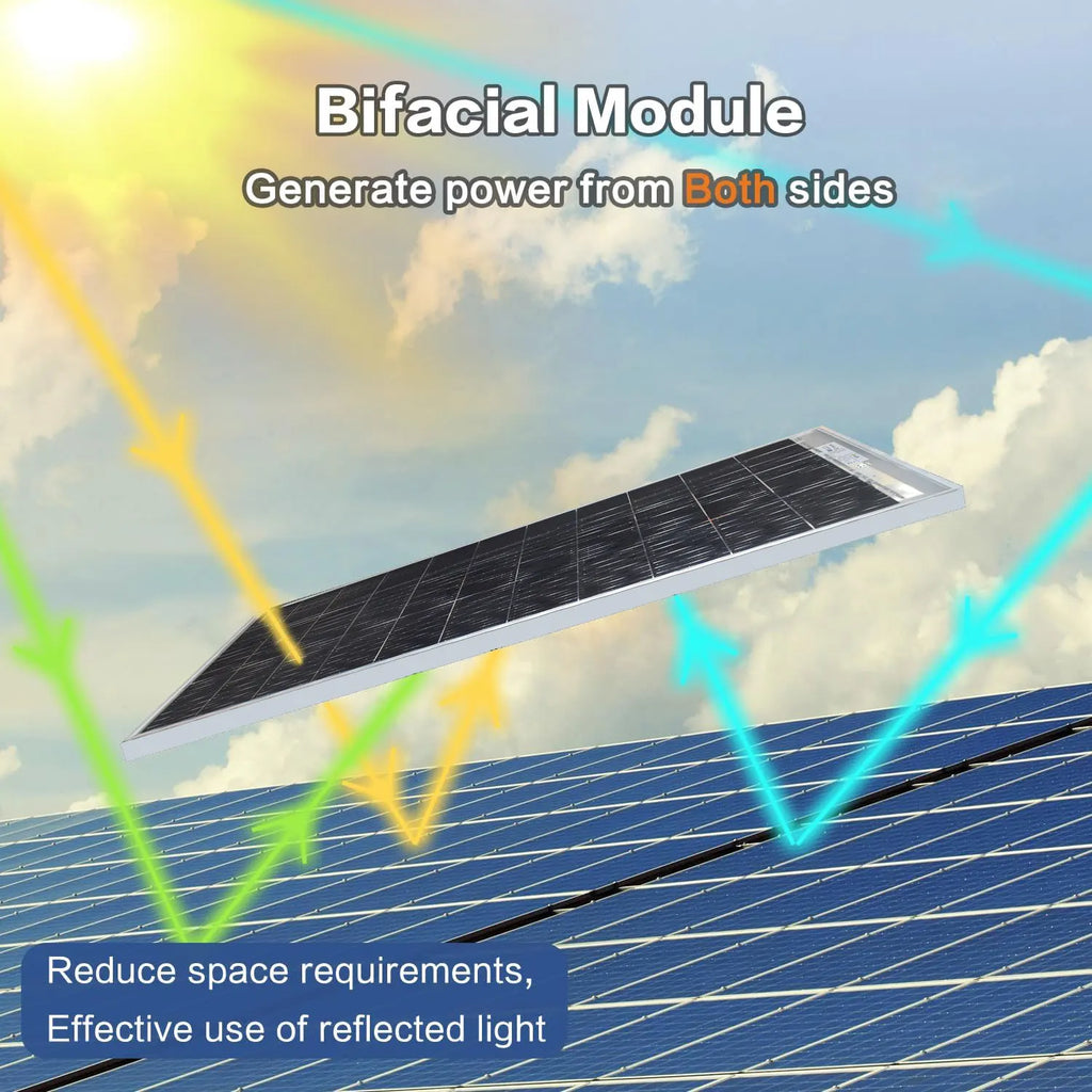 200w Bifacial Solar Panel 2pcs 100w Foldable Solar Charger Dual-Side Absorption for Phone Power Bank Camping High Efficiency