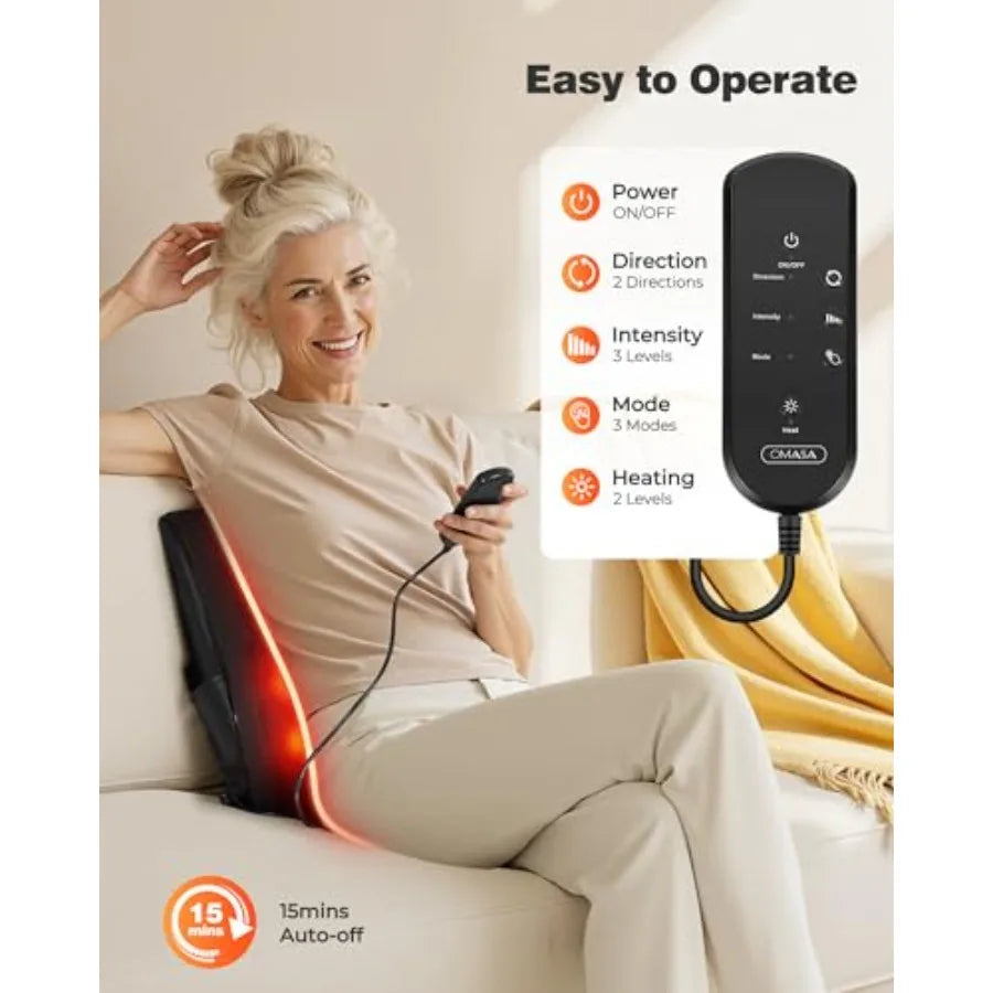 Shiatsu Neck Massager with Heat 3D Kneading Back Massage Pillow for Pain Relief Massagers for Neck and Back Shoulder Leg Gifts