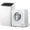 Compact 17.8 lbs Automatic Washer and 1.5 Cu. Ft. Portable Dryer Combo Set with Stainless Steel Tub for Small Spaces