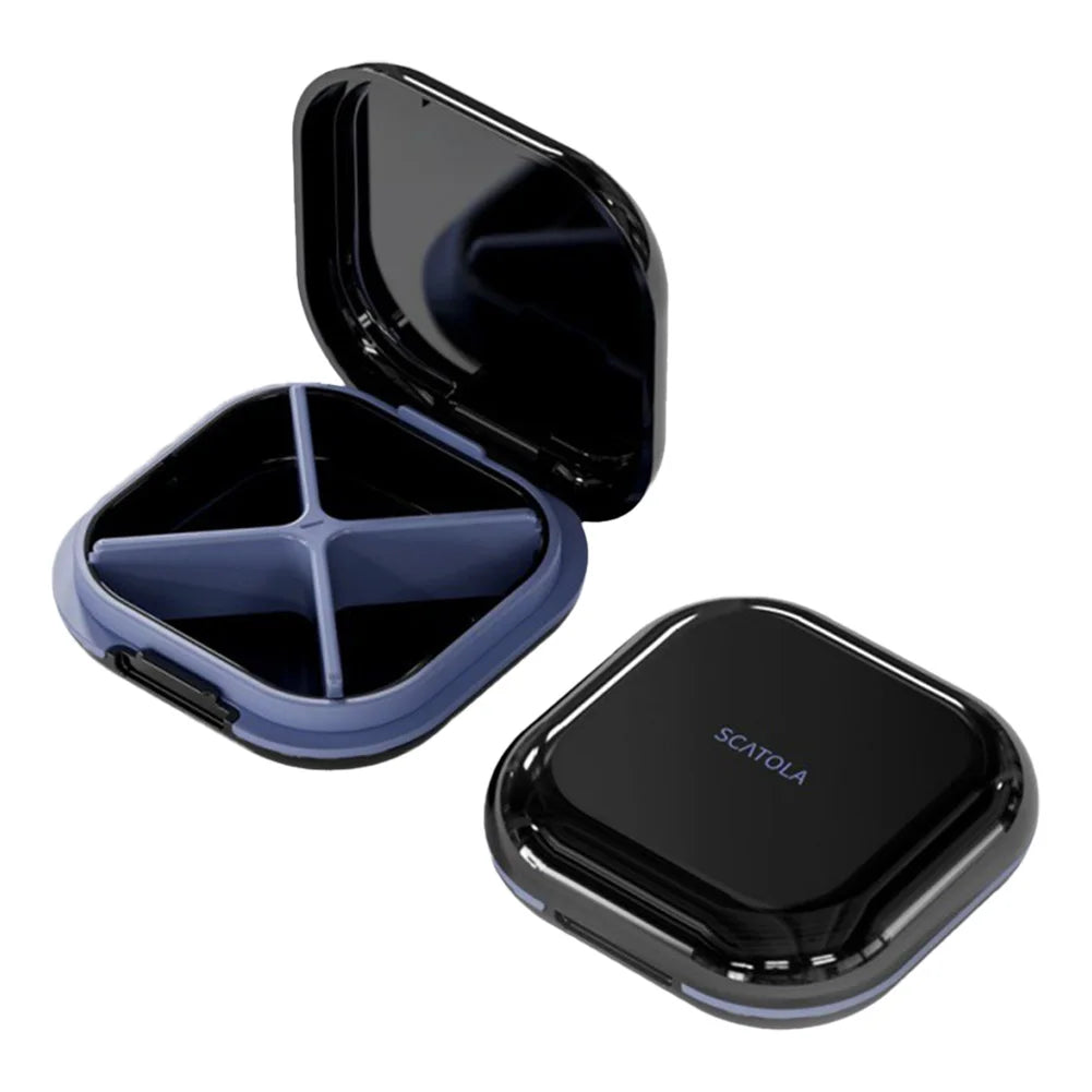 4 Grid Pill Case Portable Medicine Box Moisture-proof Small Pill Organizer Multi-Function Pill Dispenser for Outdoor Travel