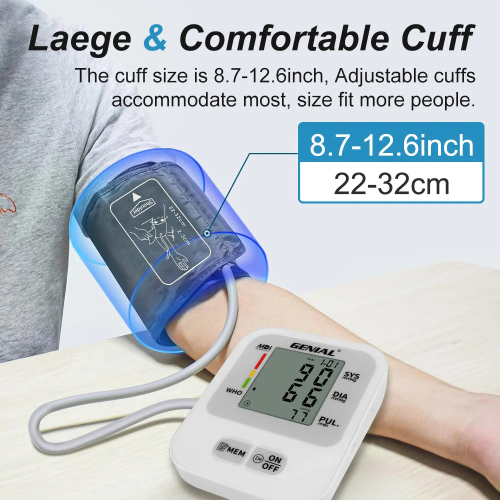 Arm Blood Pressure Monitor, Blood Pressure Machine Upper Arm Large Cuff(8.7"-16.5"), High Automatic Blood Pressure Monitors Cuff