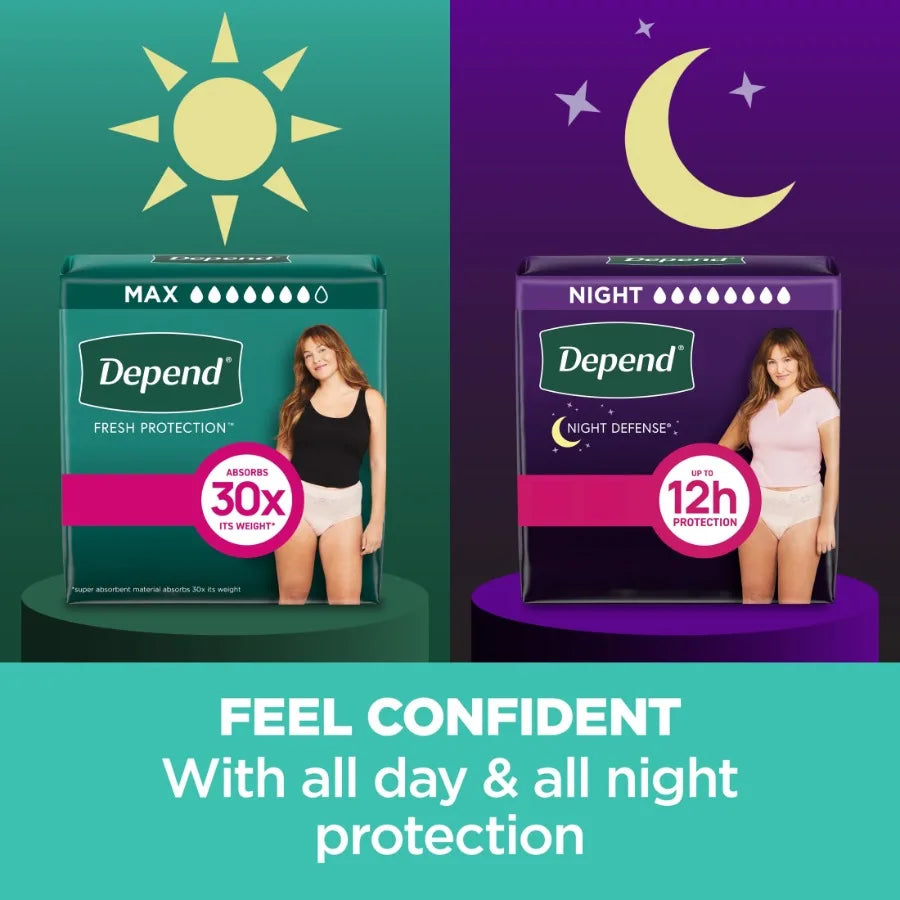 Fresh Protection Incontinence Underwear for Women Adult Diapers XXL 44 Count Designed for Daily Comfort and Confidence Offers S