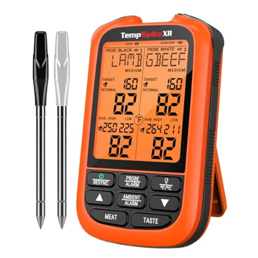 ThermoPro TempSpike 1000FT Wireless Meat Thermometer Digital with 2 Upgraded Ultra-Thin Probe Kitchen Food Thermometer for Cook