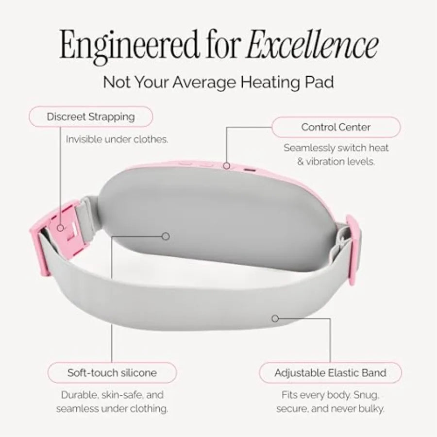 Menstrual Heating Pad for Period Cramps Portable Heating Pad for Period Cramps Relief with Heat and Massage Wearable Cordless W