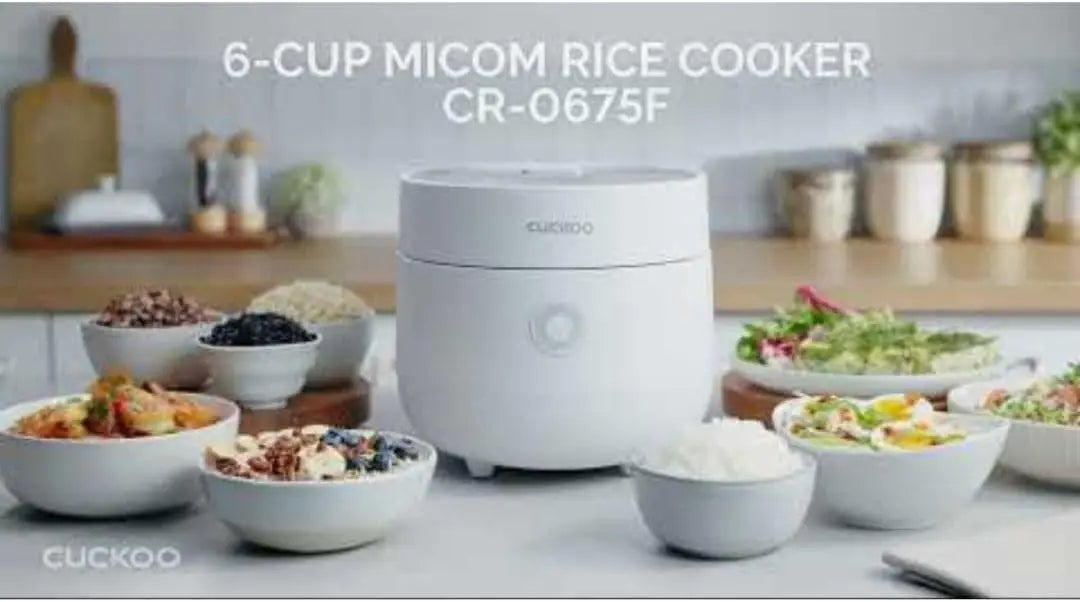 3-Cup Uncooked / 6-Cup Cooked Rice Cooker with Nonstick Pot, Fuzzy Logic, Auto Clean, Quick Mode, White