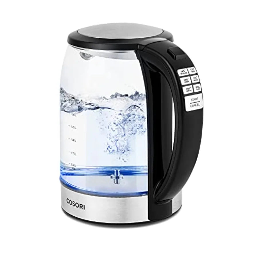 5-Qt Air Fryer Pro LE with 450 Max Temperature 6 Presets 60min Keep Warm 1.7L Electric Tea Kettle Stainless Steel Black Fast He