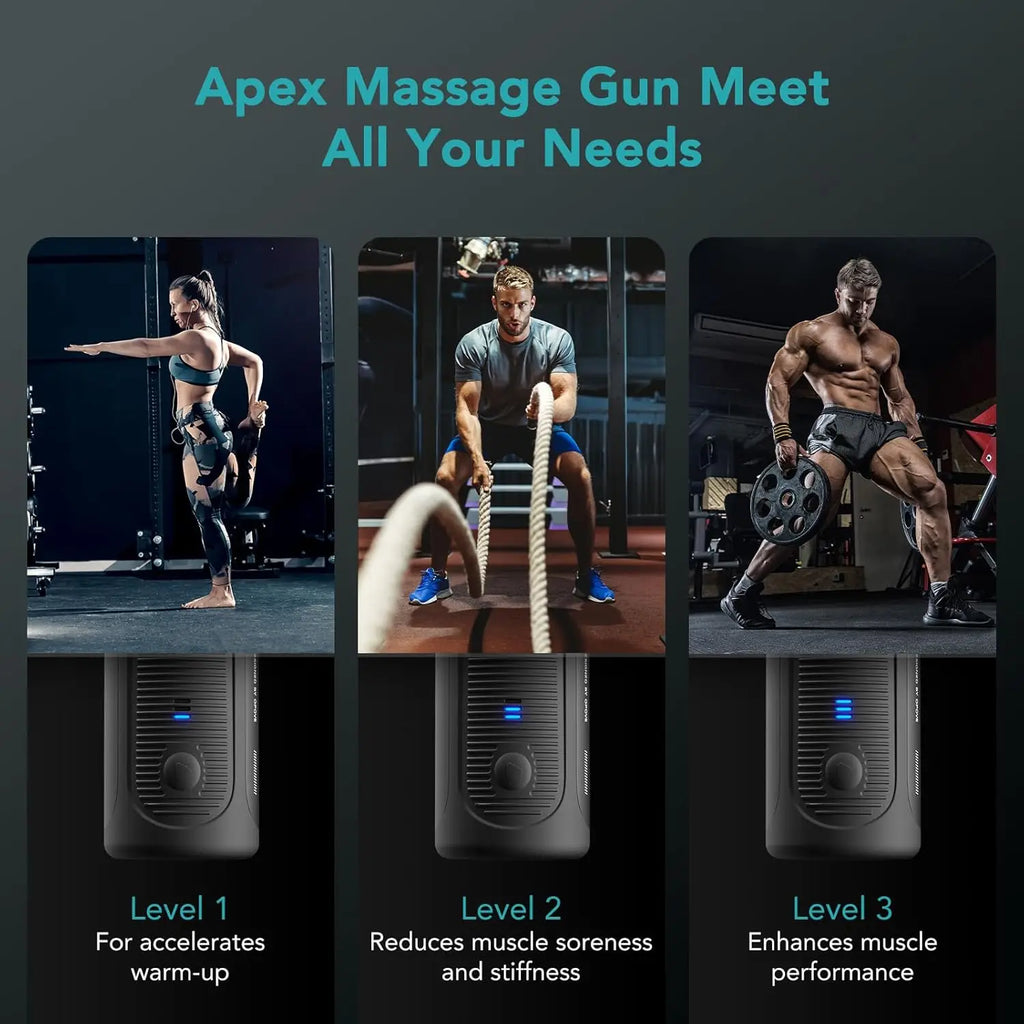 Deep Tissue Percussion Massage Gun for Athletes, 14.5mm Amplitude, Pain Relief and Muscle Recovery, Ergonomic Design