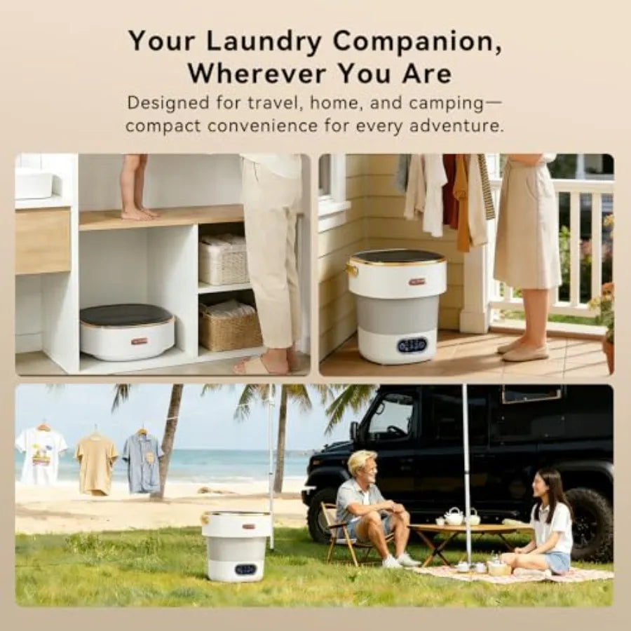 Portable Foldable Washing Machine Mini Washer for Deep Cleaning Ideal for Underwear Baby Clothes Compact for Apartment Dorm Hot