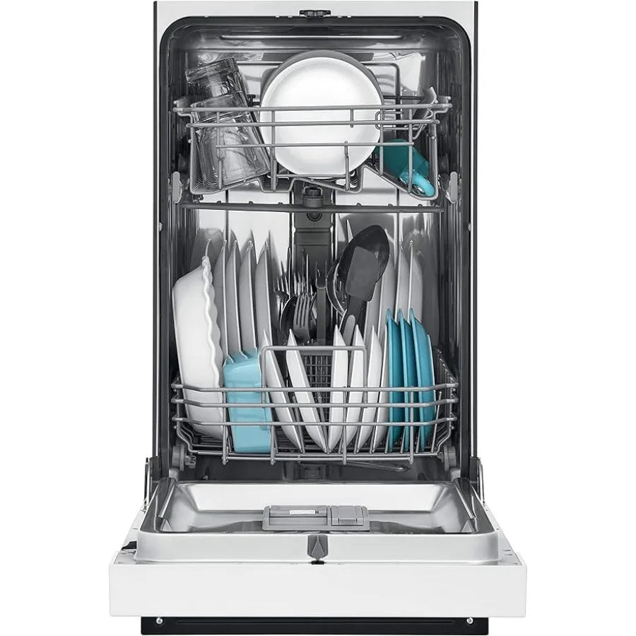 18 Inch Dishwasher with 8 Place Settings 6 Washing Programs Stainless Steel Tub UL/Energy Star Certified White