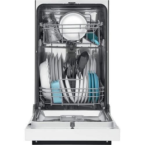 18 Inch Dishwasher with 8 Place Settings 6 Washing Programs Stainless Steel Tub UL/Energy Star Certified White