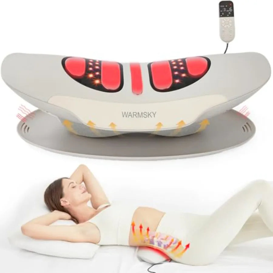 Smart Lower Back Massager with Soothing Warm Therapy and Air Traction Spinal Decompression Device for Sciatica Relief Lumbar Pr