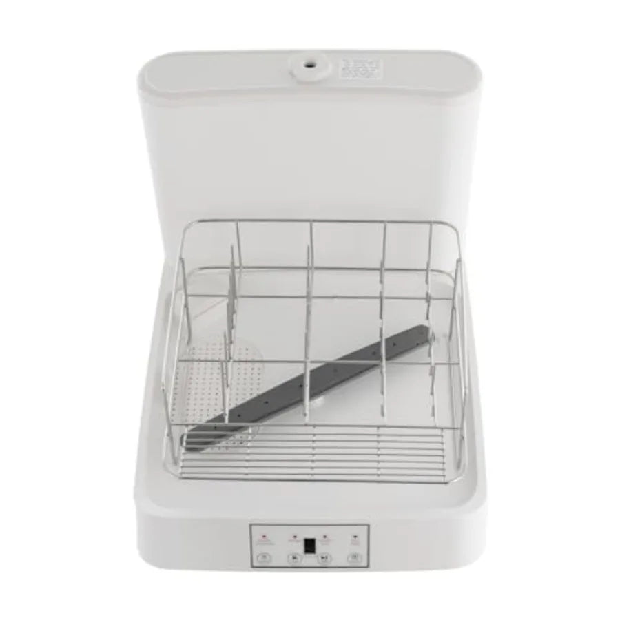 Portable 800W Electric Countertop Dishwasher with Tank and Outlet Hose for Apartments Dorms RVs 360 Rotation Touch Control 30Mi