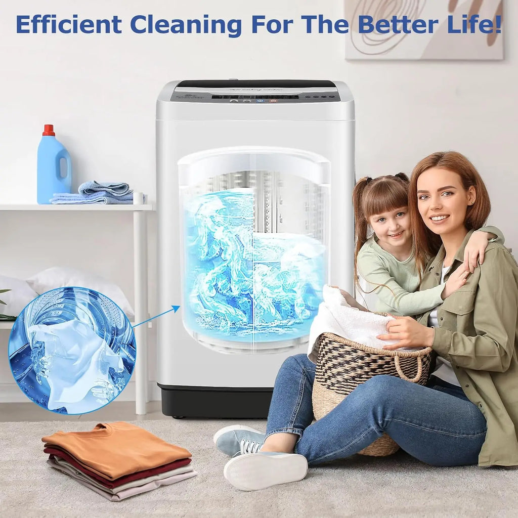 Portable Washing Machine, 20Lbs Capacity Full-Automatic Portable Washer Machine, 2.8Cu.ft Compact Washing Machine, Customized