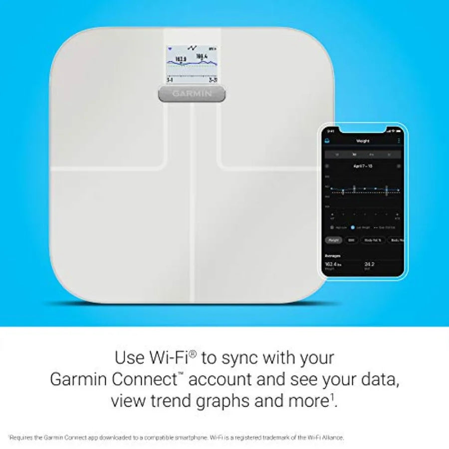 Index S2 Smart Scale with Wireless Connectivity for Body Fat Muscle Bone Mass Body Water Measurement White Renewed