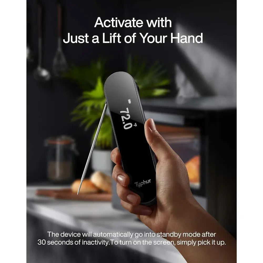 Digital Meat Thermometer with OLED Display, Waterproof for Grill, BBQ, Cooking, Smoker, Home Brewing