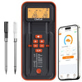 AI Meat Thermometer Wireless 500ft Long Range Smart Digital Bluetooth BBQ Thermometer for Grilling Smoker Oven Kitchen Cooking