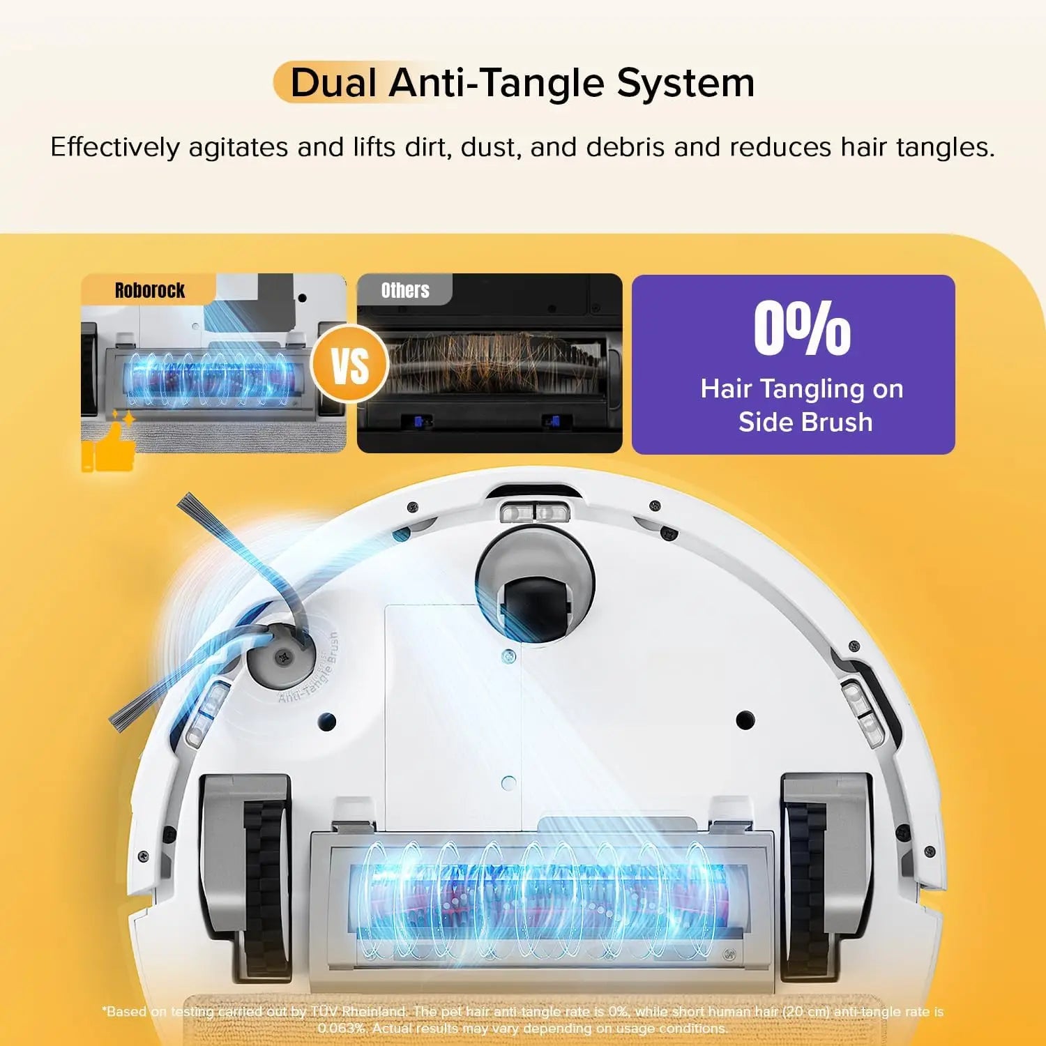 Robot Vacuum and Mop Combo with 10,000Pa Suction, LiDAR Navigation, App Control for Pet Hair and Carpet Cleaning