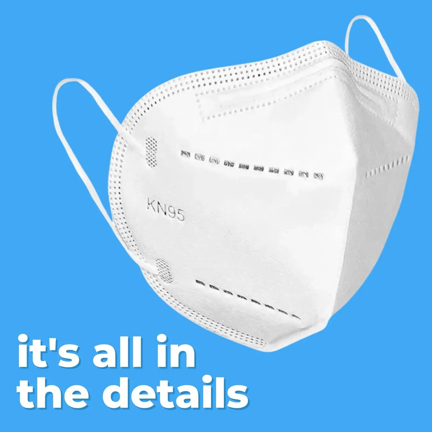 600-Pack KN95 Face Masks, Individually Wrapped, Premium Disposable Dust Mask in White