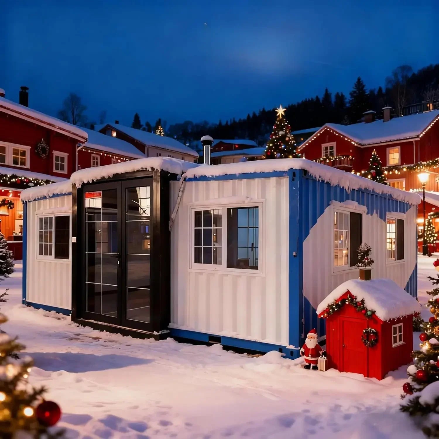 20ft Prefab Tiny Home for Sale Expandable Container House with 2 Bedroom Kitchen and Bathroom Folding Modular Home