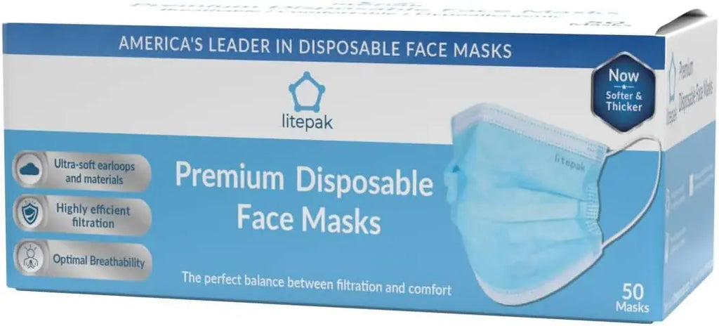 2000pcs Black Disposable Face Masks with Nose Wire, 3-Ply Breathable Protection for Adults