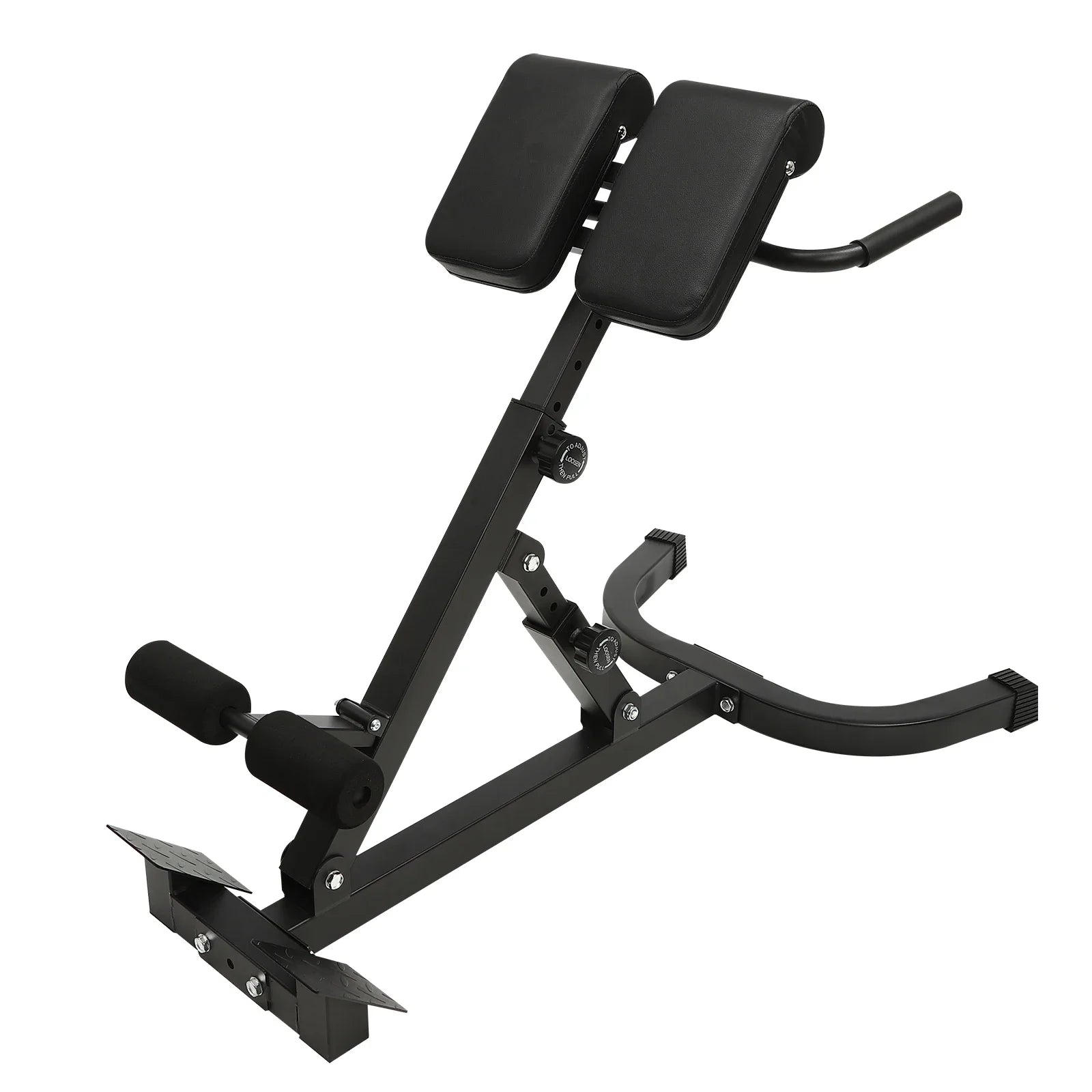 330lbs Hyper Back Extension Roman Chair Abdominal Exercise Equipment Multi-Functional Back Strength Exercise Bench w/Foot Covers