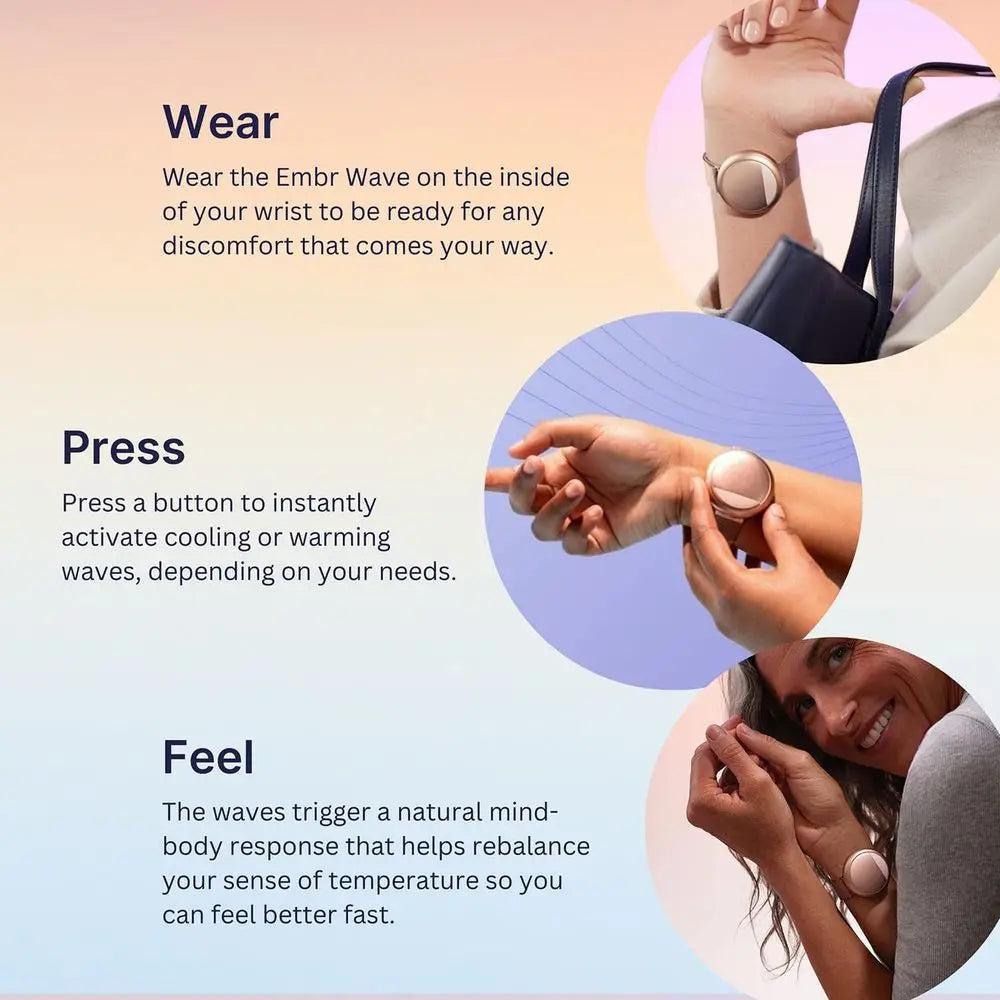 Embr Wave Cooling Bracelet - Warming Bracelet - Personalized Thermal Relie - Manage Hot lashes, Night Sweats, Sleep, Tension - C