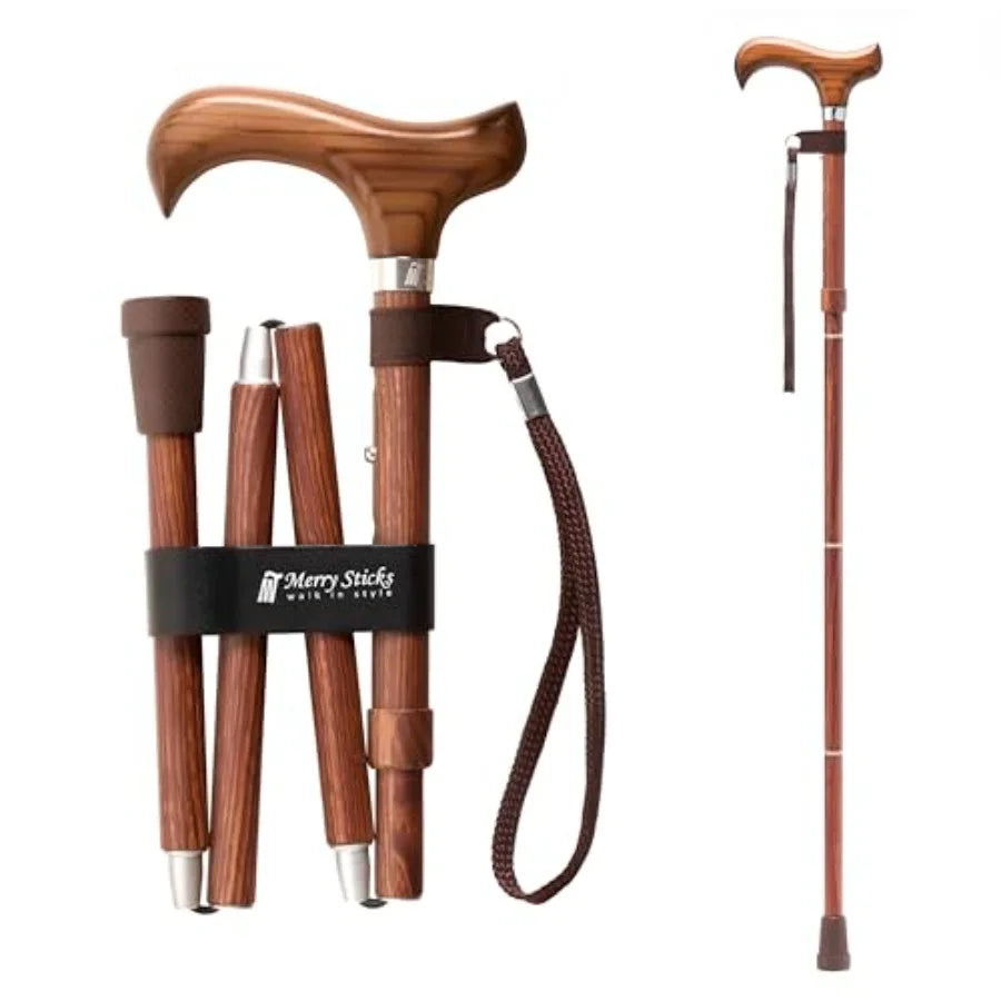 Lightweight Foldable Walking Canes for Women and Men Adjustable Collapsible Walking Stick for Seniors Balancing Mobility Aids w