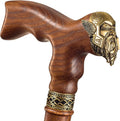 Handmade Viking Walking Cane for Men & Seniors - Unique Wooden Design, Cool Thor-Inspired Caramel Finish