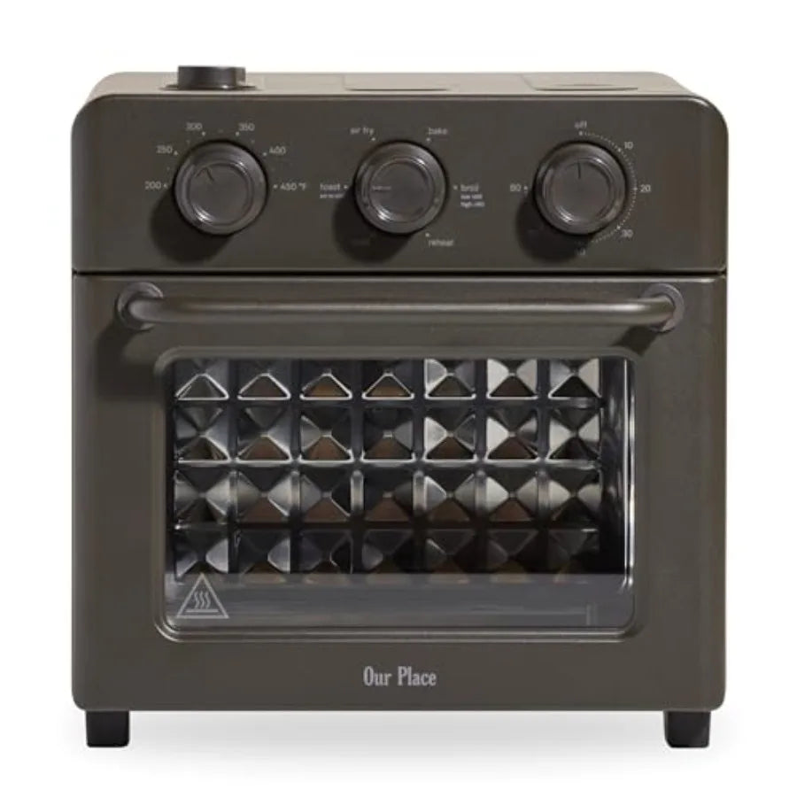 Wonder Oven 6-in-1 Stainless Steel Air Fryer Toaster Oven Combo with Basket Rack Pan Tray Compact 13 QT Countertop Ccity Toast