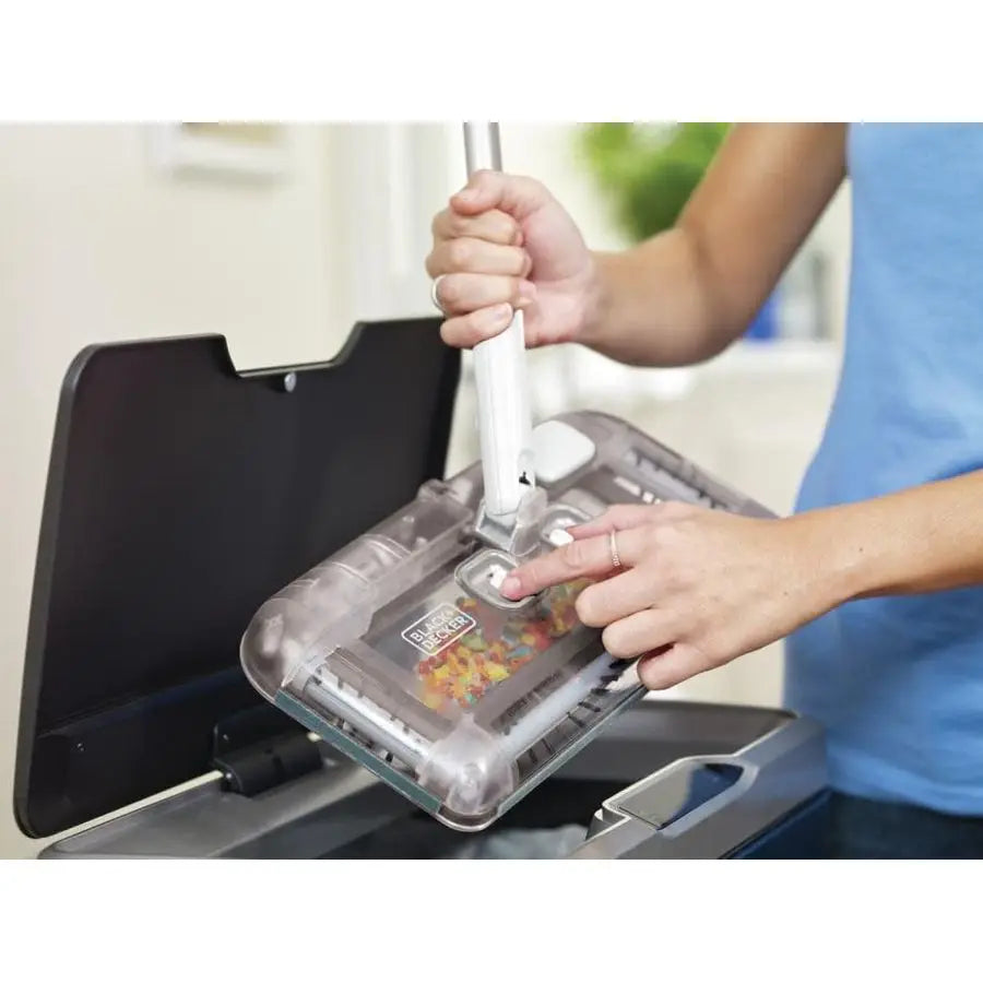 Carpet Sweeper 50 Minute Lithium Floor Sweeper, MultiSurface Use, Easy One Hand Cleaning, Self Standing, Charger Included HFS115