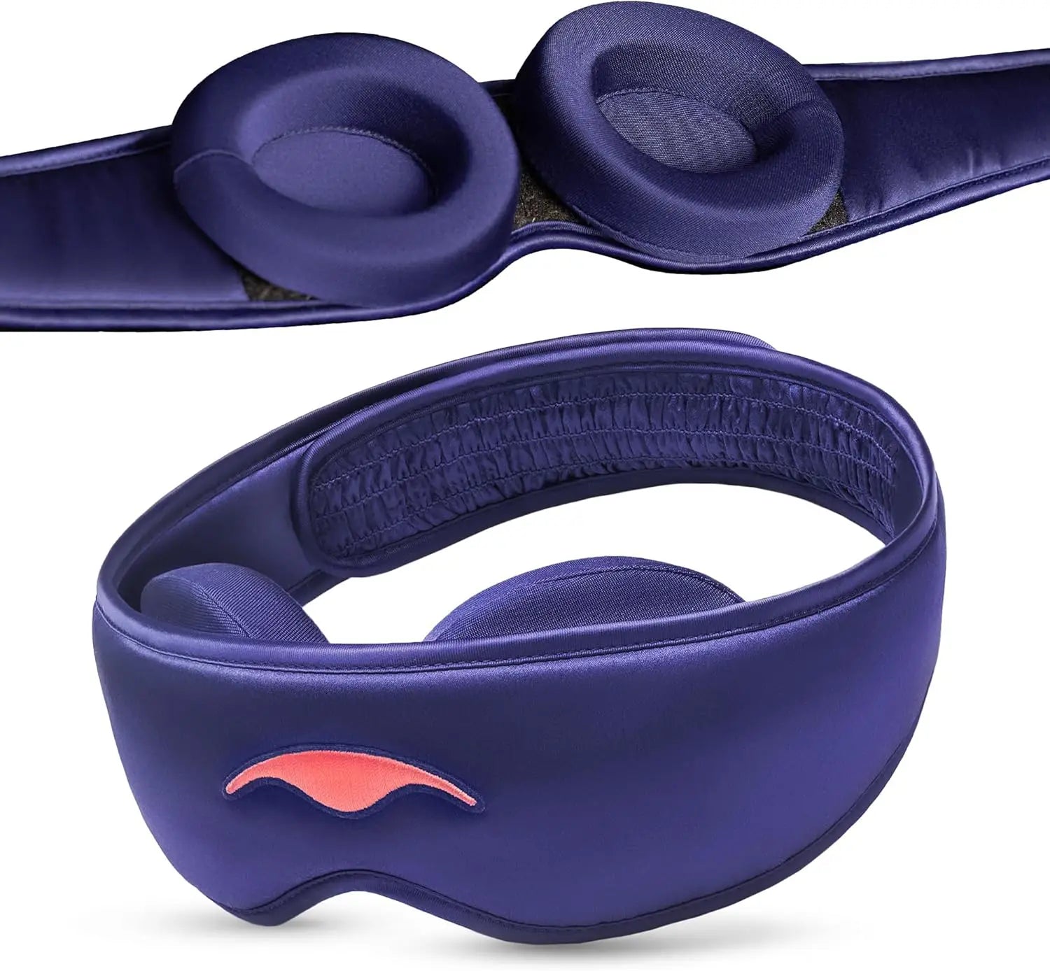 Premium 22 Momme Silk Sleep Mask for Blackout Comfort, Breathable and Adjustable Fit in Purple