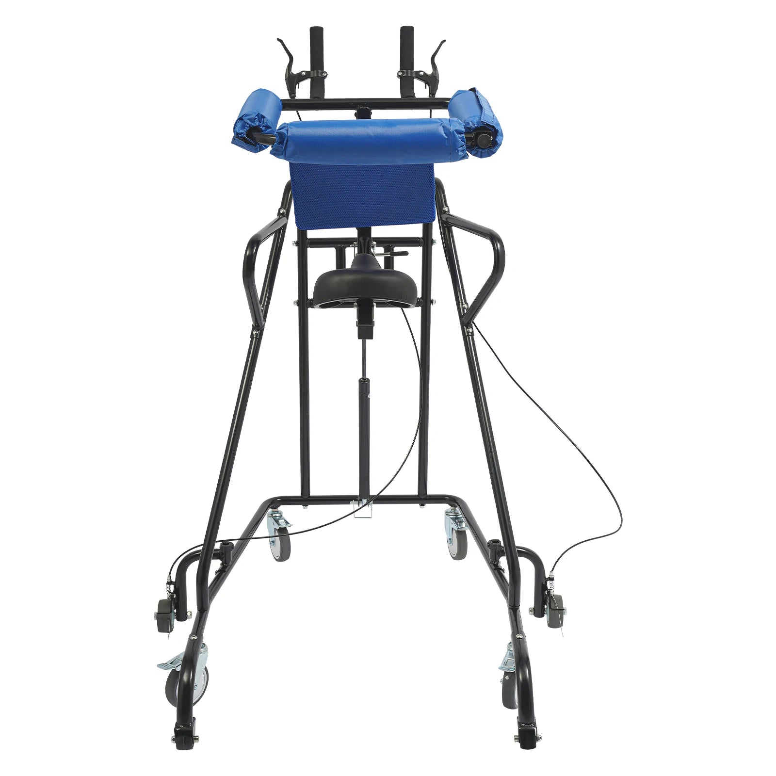 38.58-53.54inch Adjustable Height Standing Aid 8 Wheels Standing Aid for Senior and Stroke Rehabilitation Training Equipment
