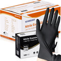 Nitrile Exam Gloves, Black Latex Free Powder Free Disposable Gloves for Medical, Cooking, Cleaning, and Food Prep