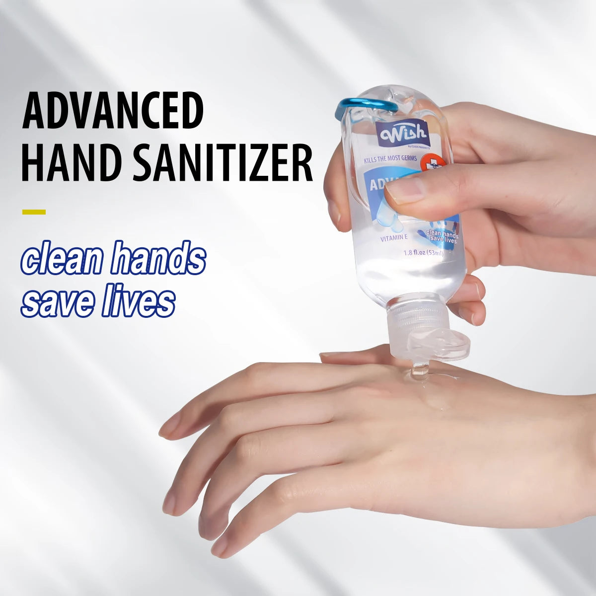 4-Pack Travel-Size Moisturizing Hand Sanitizer Gel (1.8oz each) | Rinse-Free & Formaldehyde-Free with Aloe Vera & Vitamin E | Fr