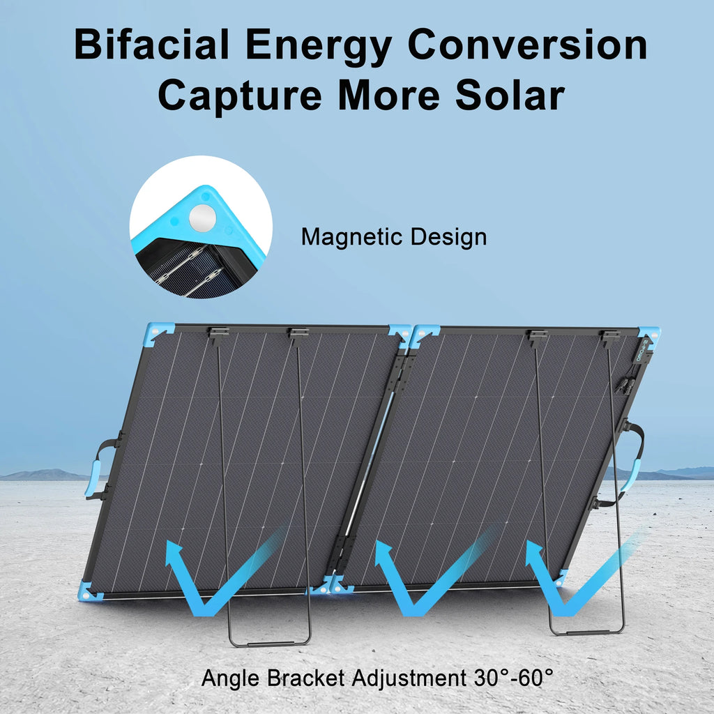 EPOWO 220W Portable Foldable Solar Panel Kit Complete Solar Power Station Generator Charger for Car Boat Caravan Camping Outdoor