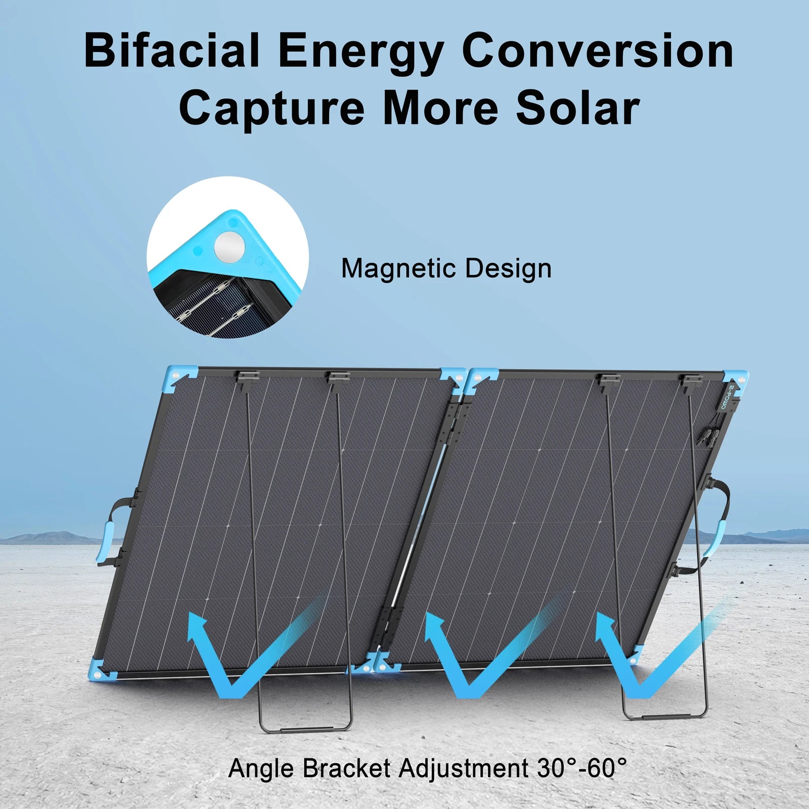 EPOWO 220W Portable Foldable Solar Panel Kit Complete Solar Power Station Generator Charger for Car Boat Caravan Camping Outdoor