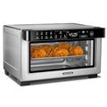 Digital Air Fryer Toaster Oven with Convection Mode 4 Slice Capacity 3 Rack Positions 12 Presets Toast Bagel Bake Roast Broil D