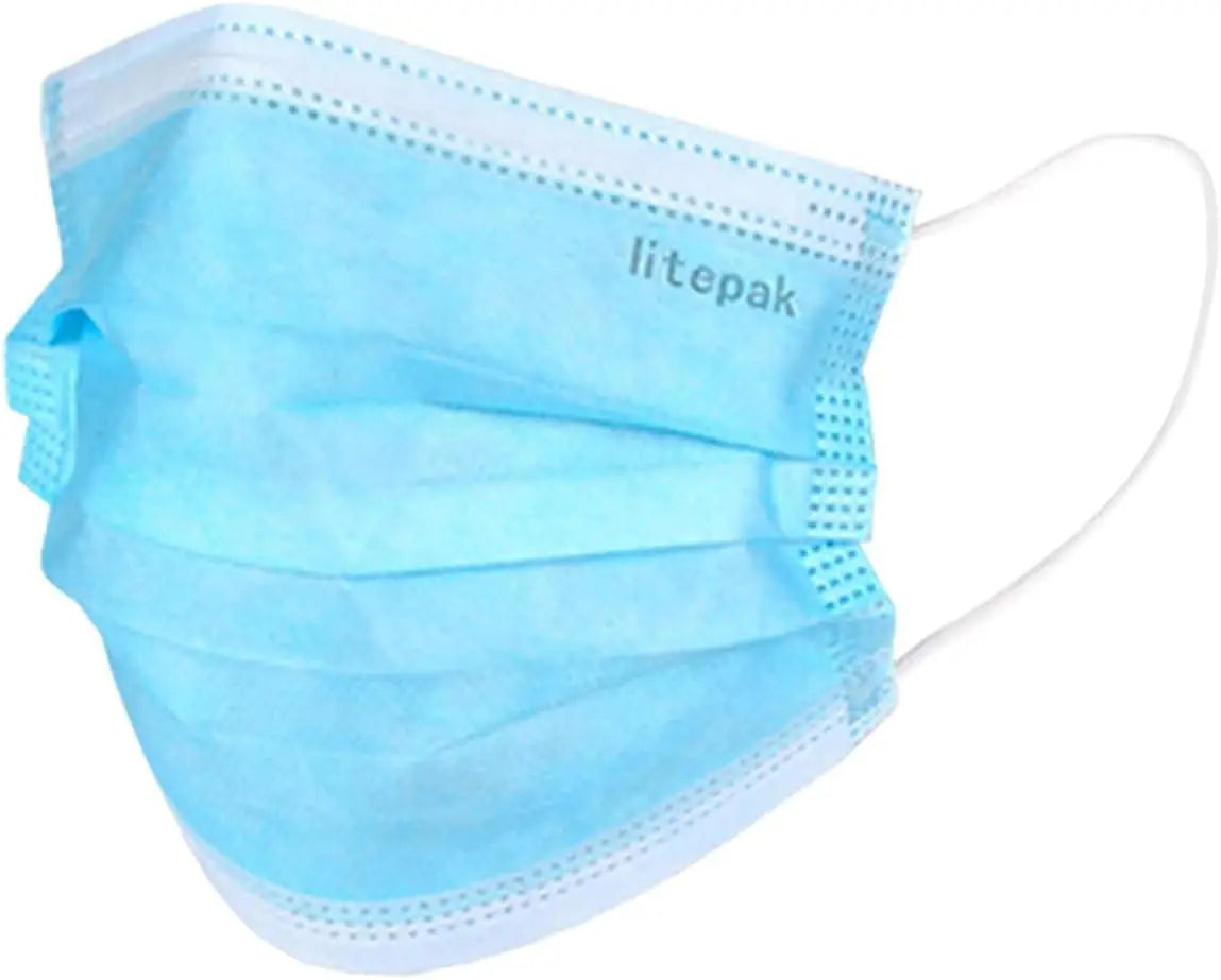 2000pcs Black Disposable Face Masks with Nose Wire, 3-Ply Breathable Protection for Adults