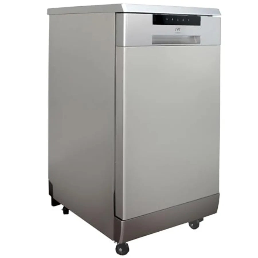 18 Portable Dishwasher with ENERGY STAR Stainless Steel Silver Finish Compact Design for Small Kitchens Energy Efficient Built-