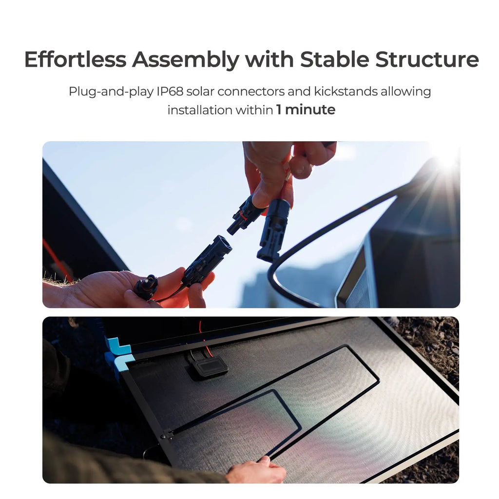 Renogy 220W Foldable Solar Panel Suitcase, Portable 23% High-Efficiency, IP67 Waterproof for RV Camping Power Station