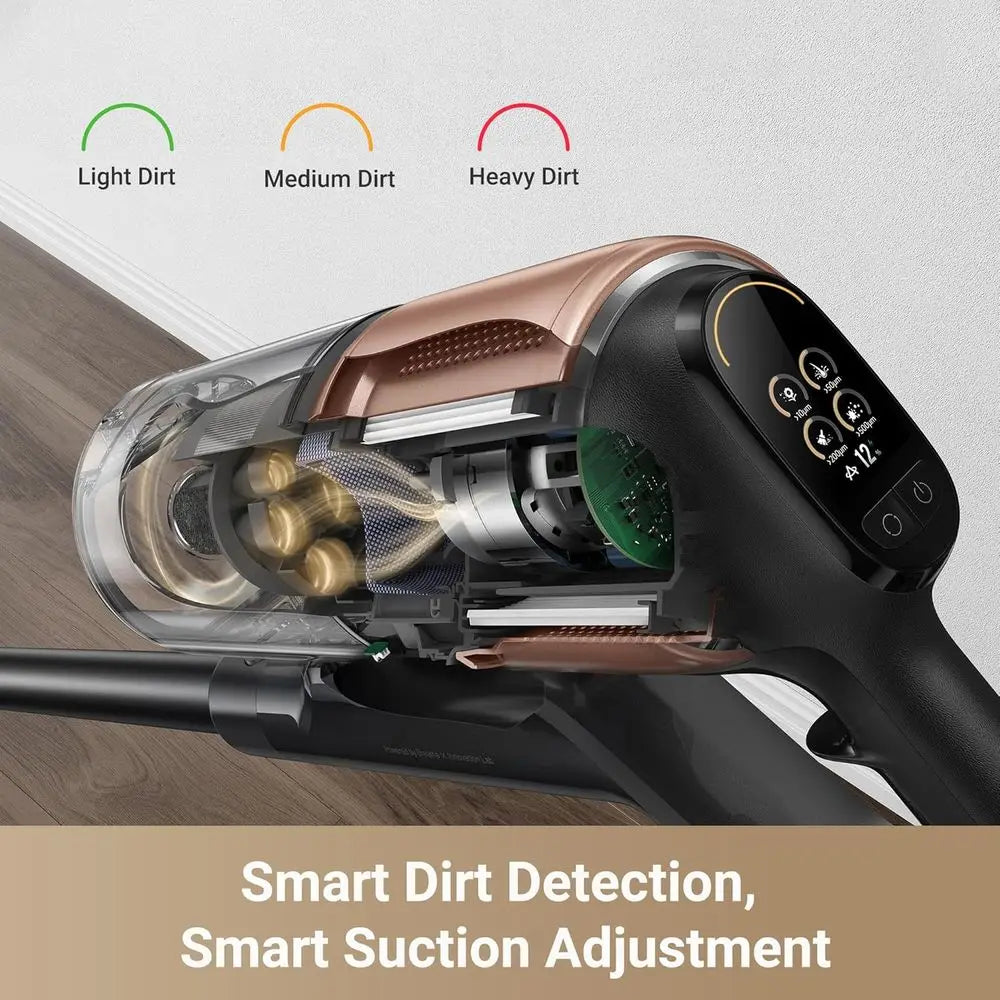 Z20 Cordless Vacuum Cleaner, Smart Vacuum Cleaner with 250AW Powerful Suction, Up to 90 Minutes Runtime, Versatile for All Surfa