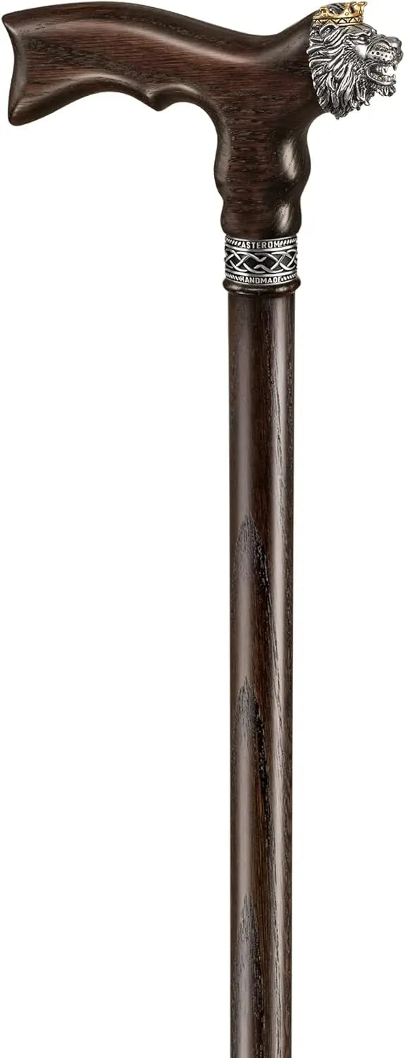 Handmade Lion Walking Cane for Men & Women - Wooden, Stylish, Cool Walking Sticks for Seniors