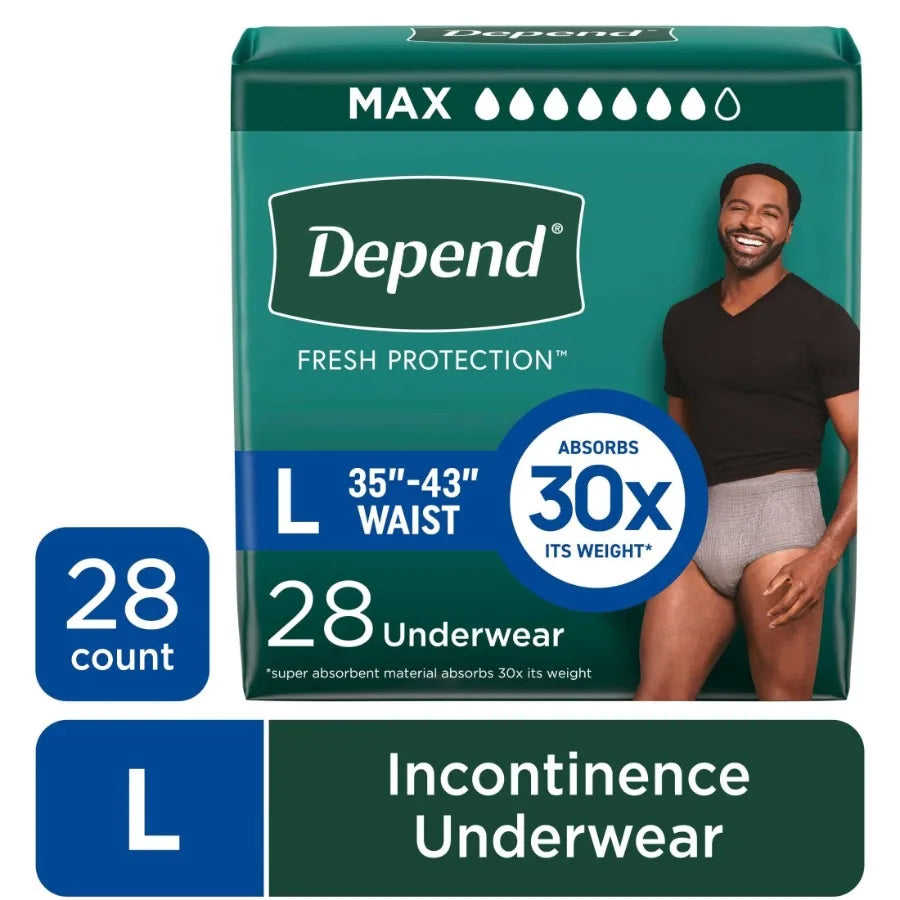 Fresh Protection Night Defense Incontinence Underwear for Men Adult Diapers with Advanced Leak-Proof Barrier and All-Day Comfor
