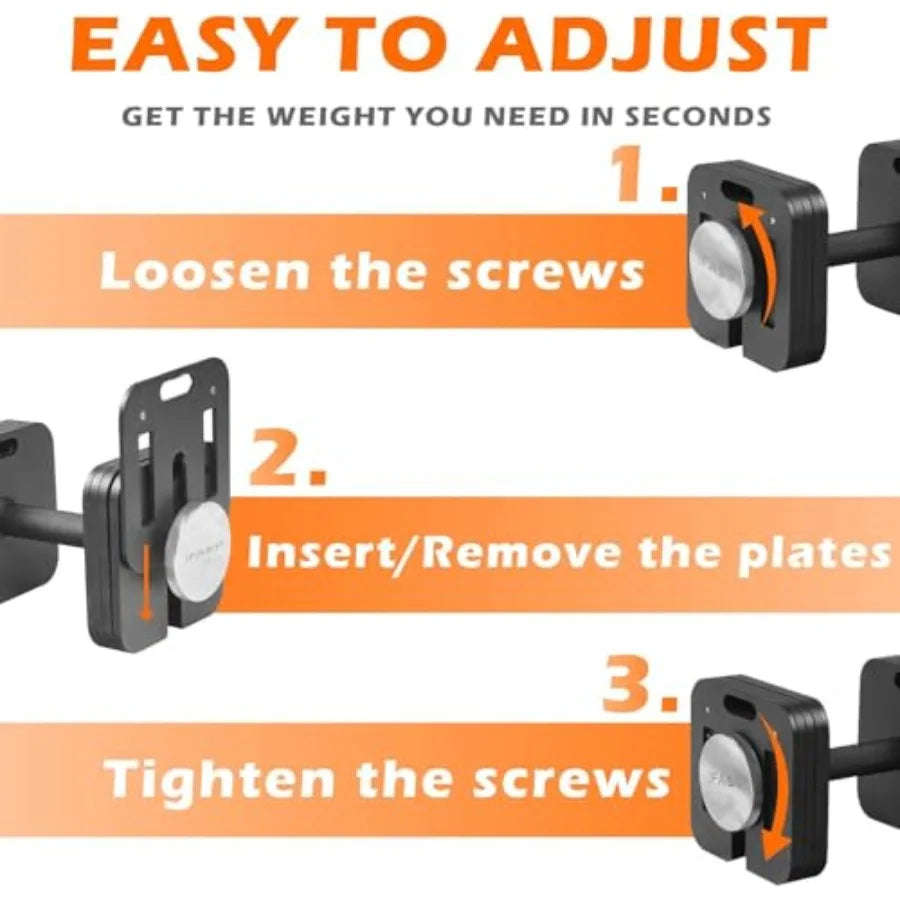 Adjustable Single Dumbbell 20LB/50LB/80LB Square Hex Free Weights with Anti-Slip Steel Handle for Full-Body Home Gym Workouts M