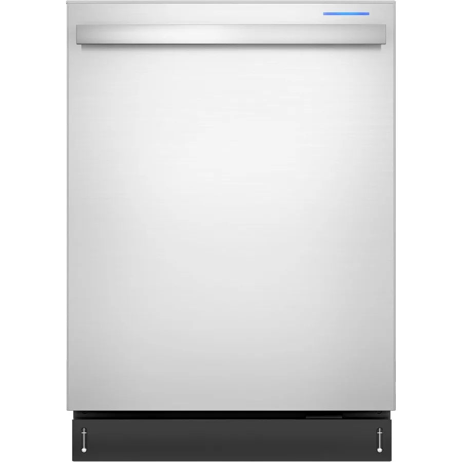 Slide-In Dishwasher 24 Wide Stainless Steel Finish with Soil Sensors Premium White LED Lighting Smooth Glide Rails Heated Dry R