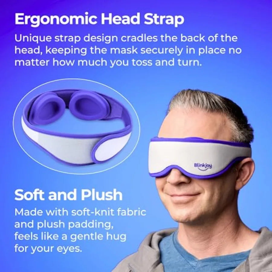 Hydrating Sleep Mask for Dry Eye Relief Moisture-Sealing Blackout Eye Mask Protects from Dust and Drafts Preserves Eye Drops an