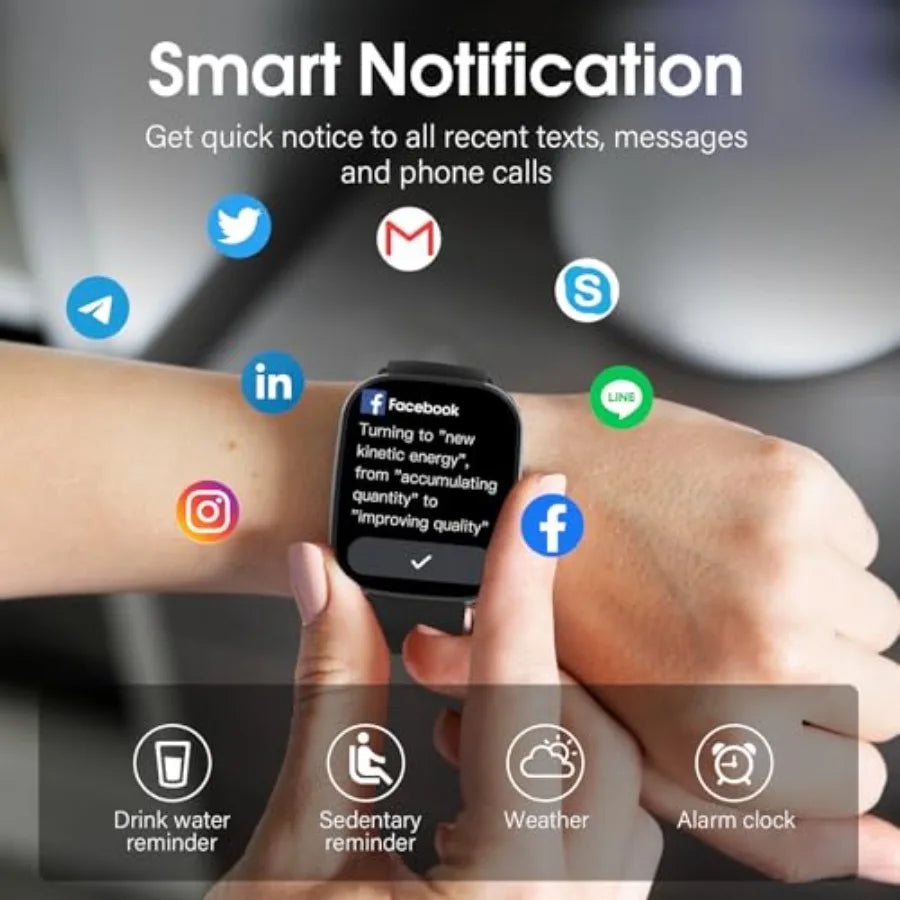 Smart Watch for Men Women with Answer/Make Call 1.91 HD Screen Heart Rate Sleep Steps Monitor 100+ Sports Fitness Tracker IP68