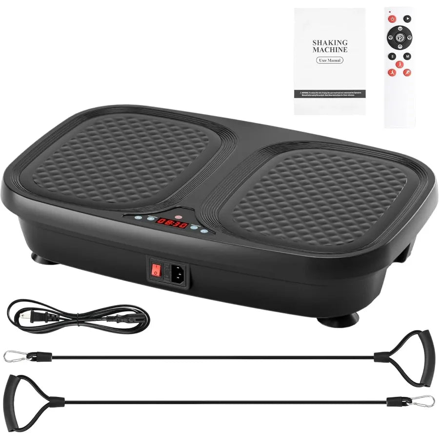 Vibration Plate Exercise Machine for Home Gym - Full Body Workout Equipment for Weight Loss Toning Cardio Fitness Lymphatic Dra